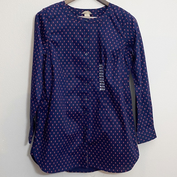 Duluth Trading Co Mini Pineapple Print Tunic Top - Picture 1 of 8